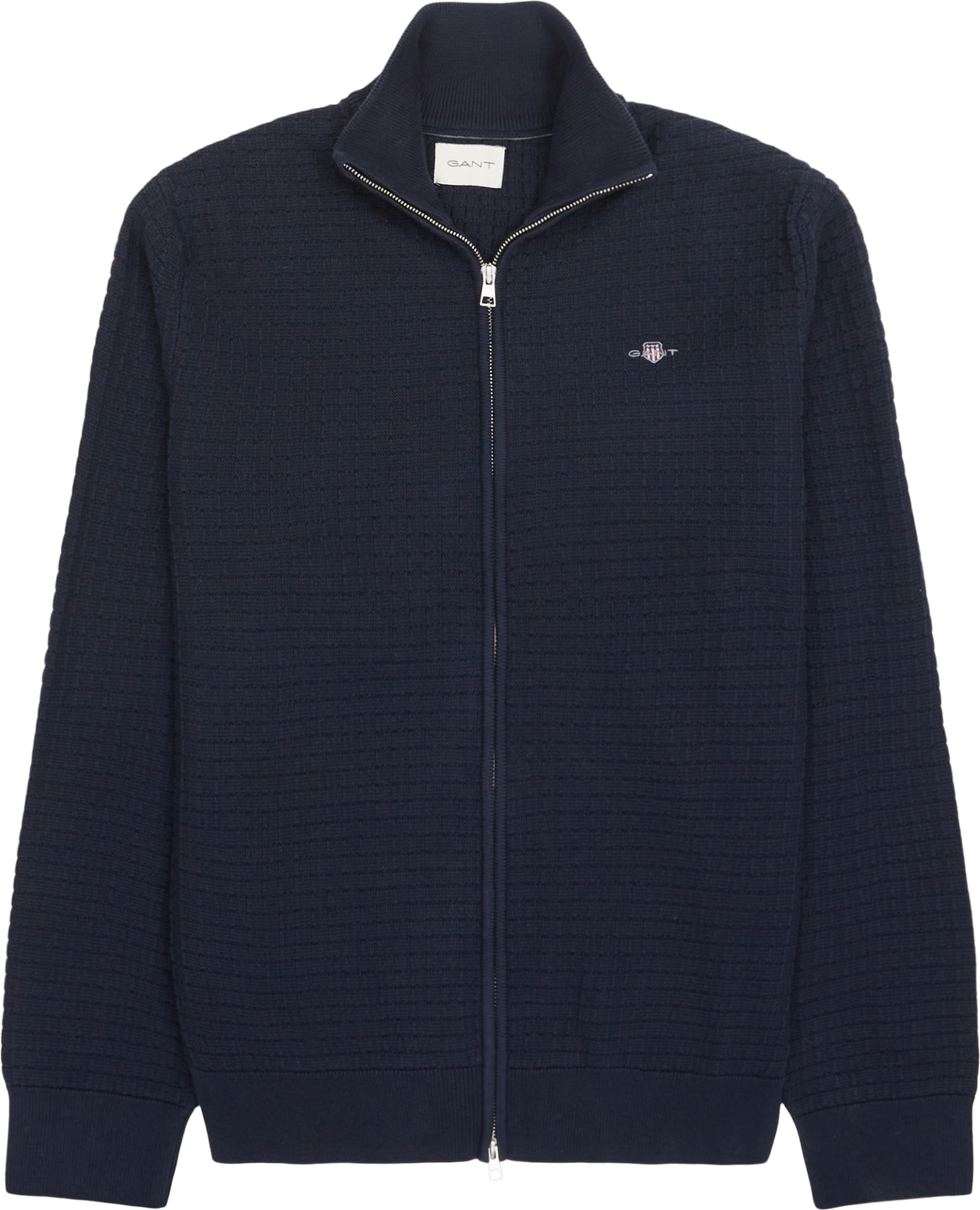 Gant COTTON TEXTURED ZIP CARDIGAN 8