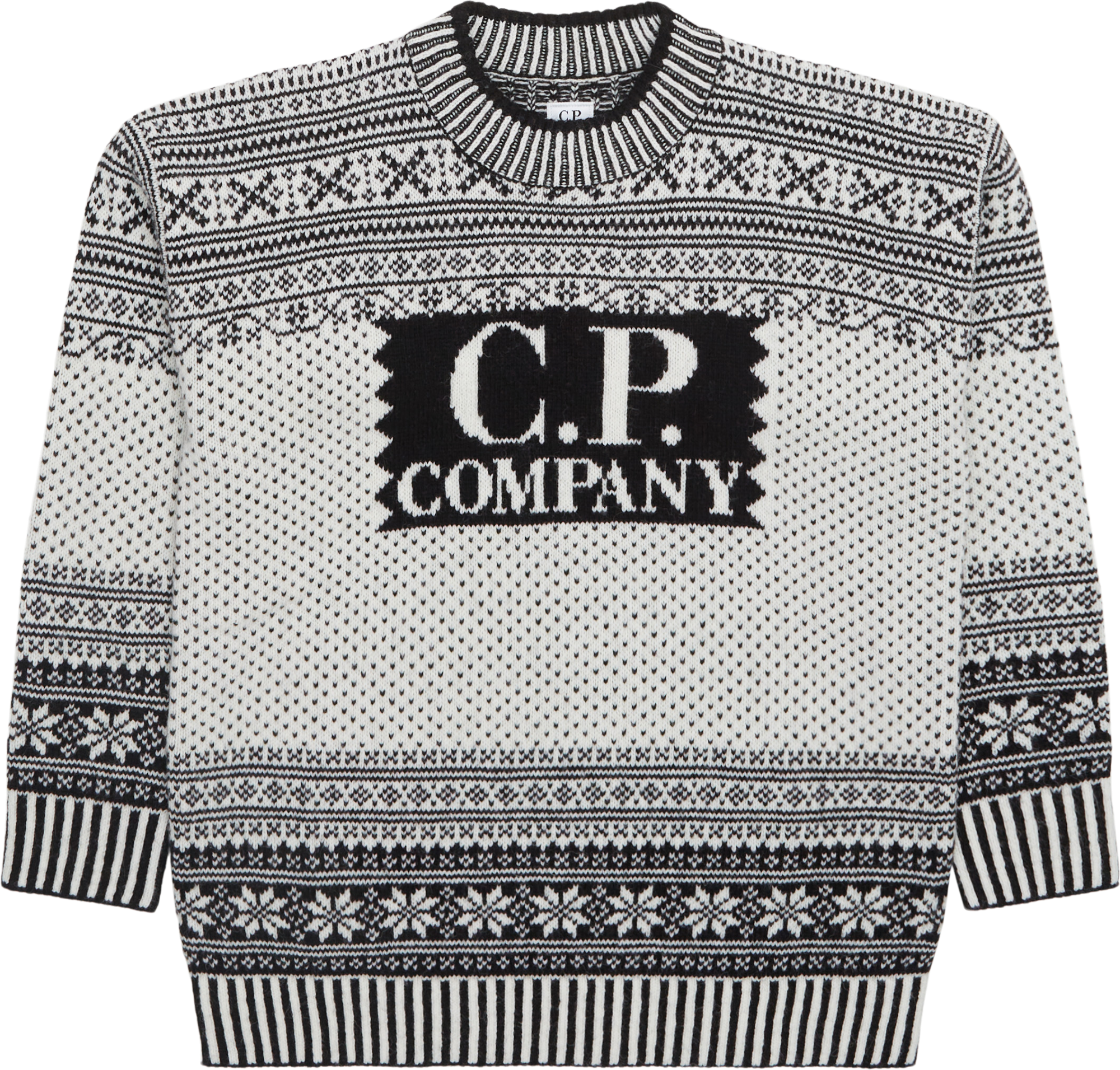 C.P. Company Wool Jacquard Logo Knit
