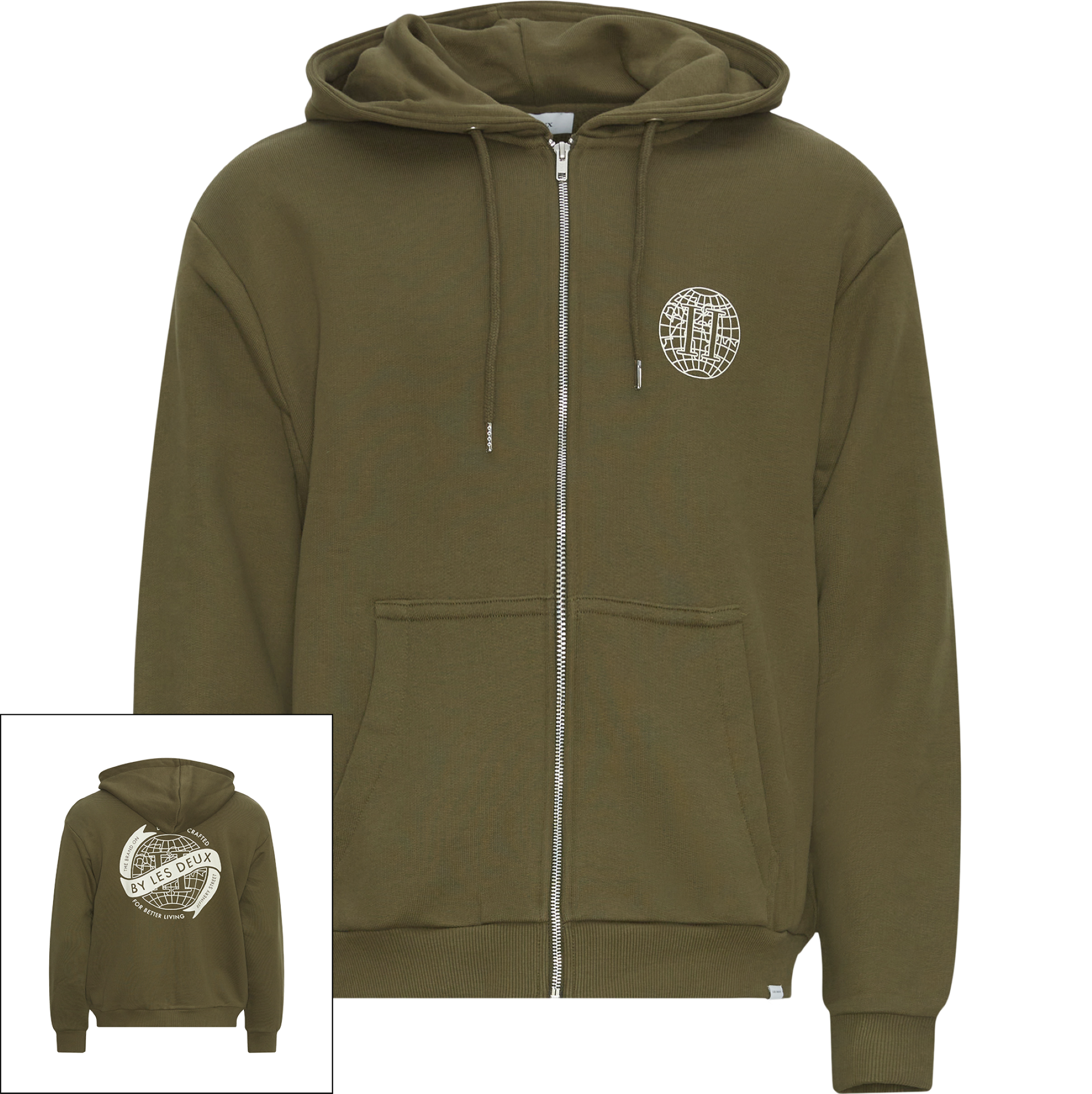 Les Deux Globe Zipper Hoodie