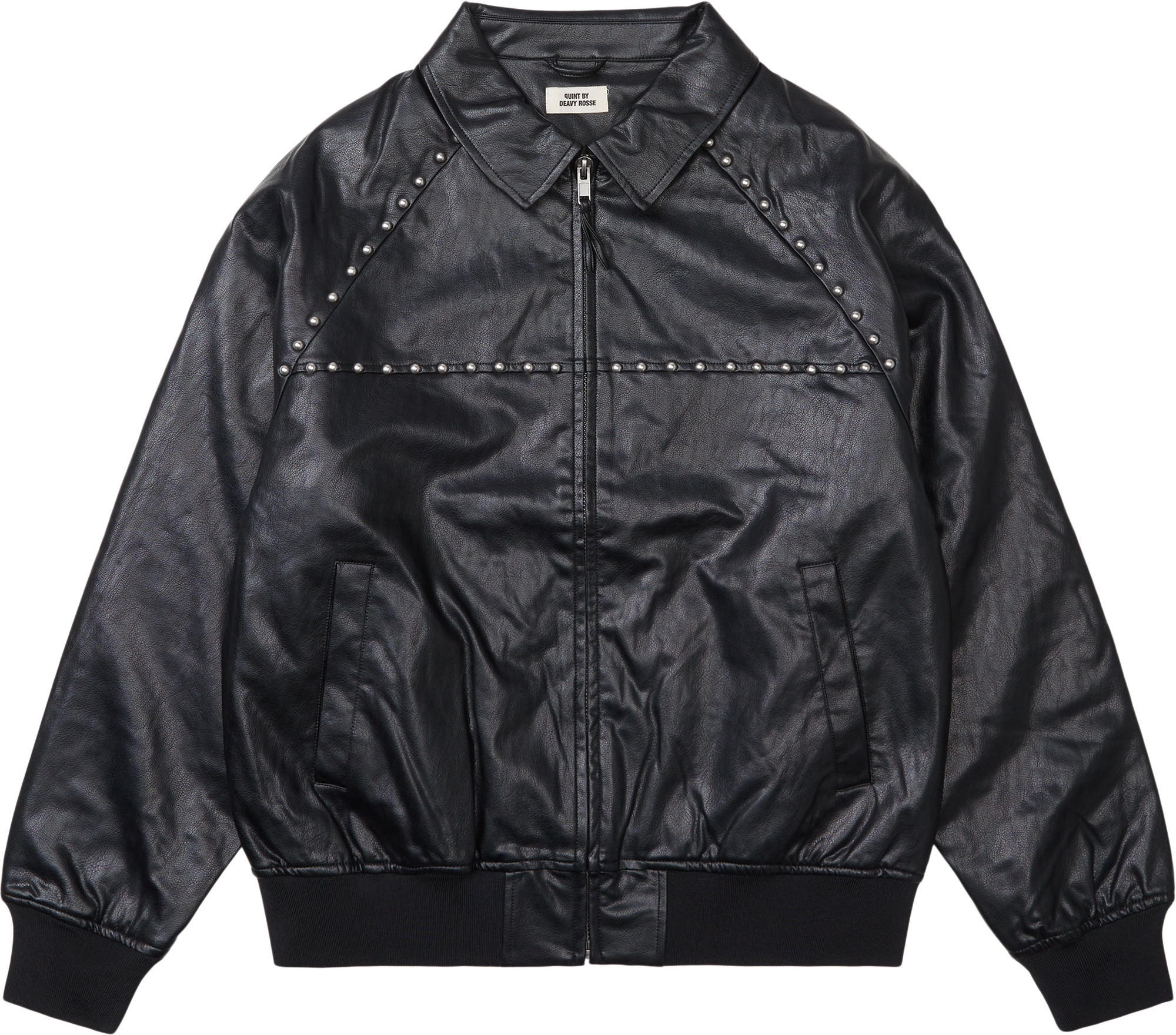 qUINT by Deavy Rosse Studded Pleather Jacket
