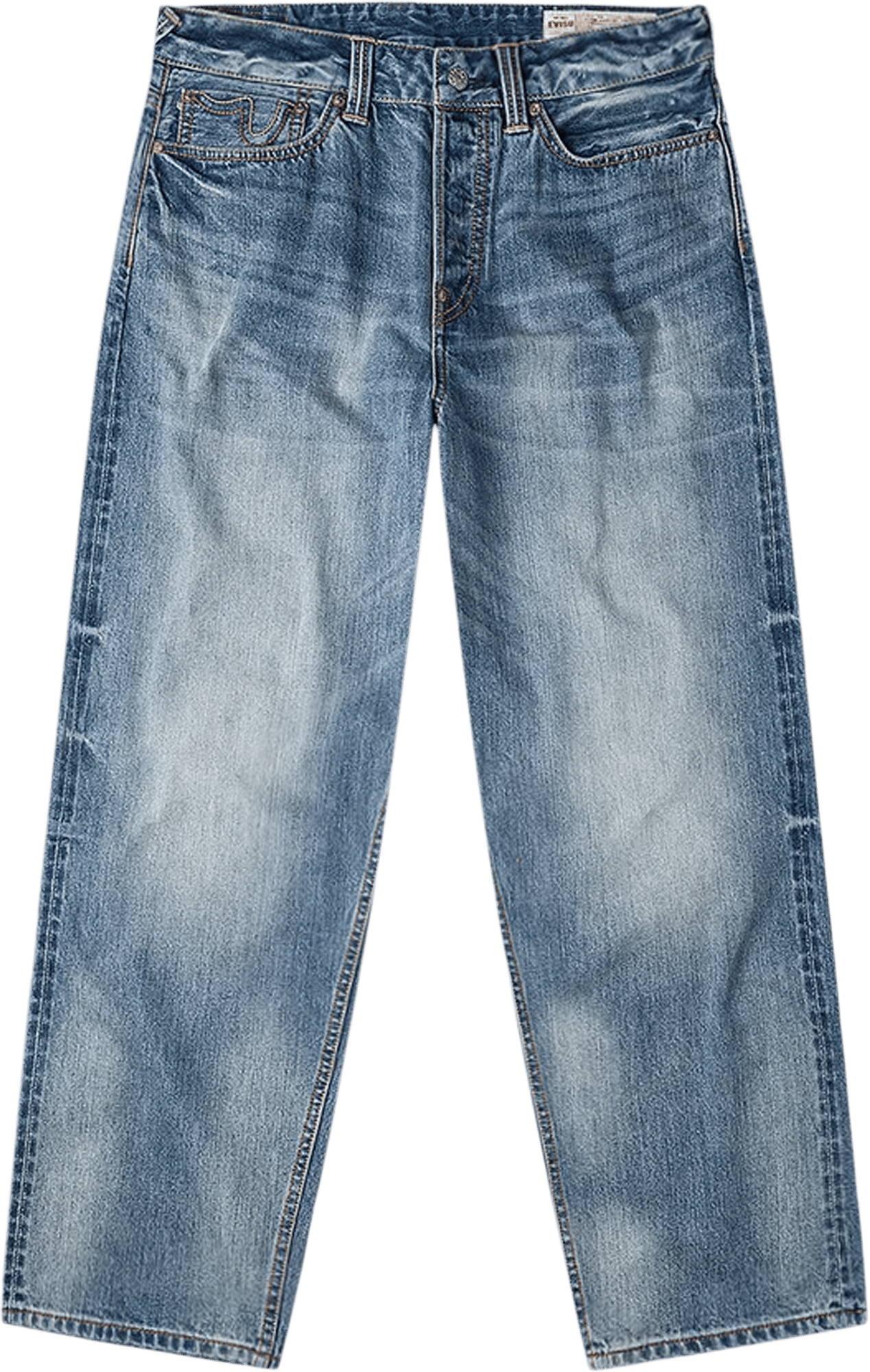 EVISU  ECRU DAICOCK PRINTED JEANS 2EA