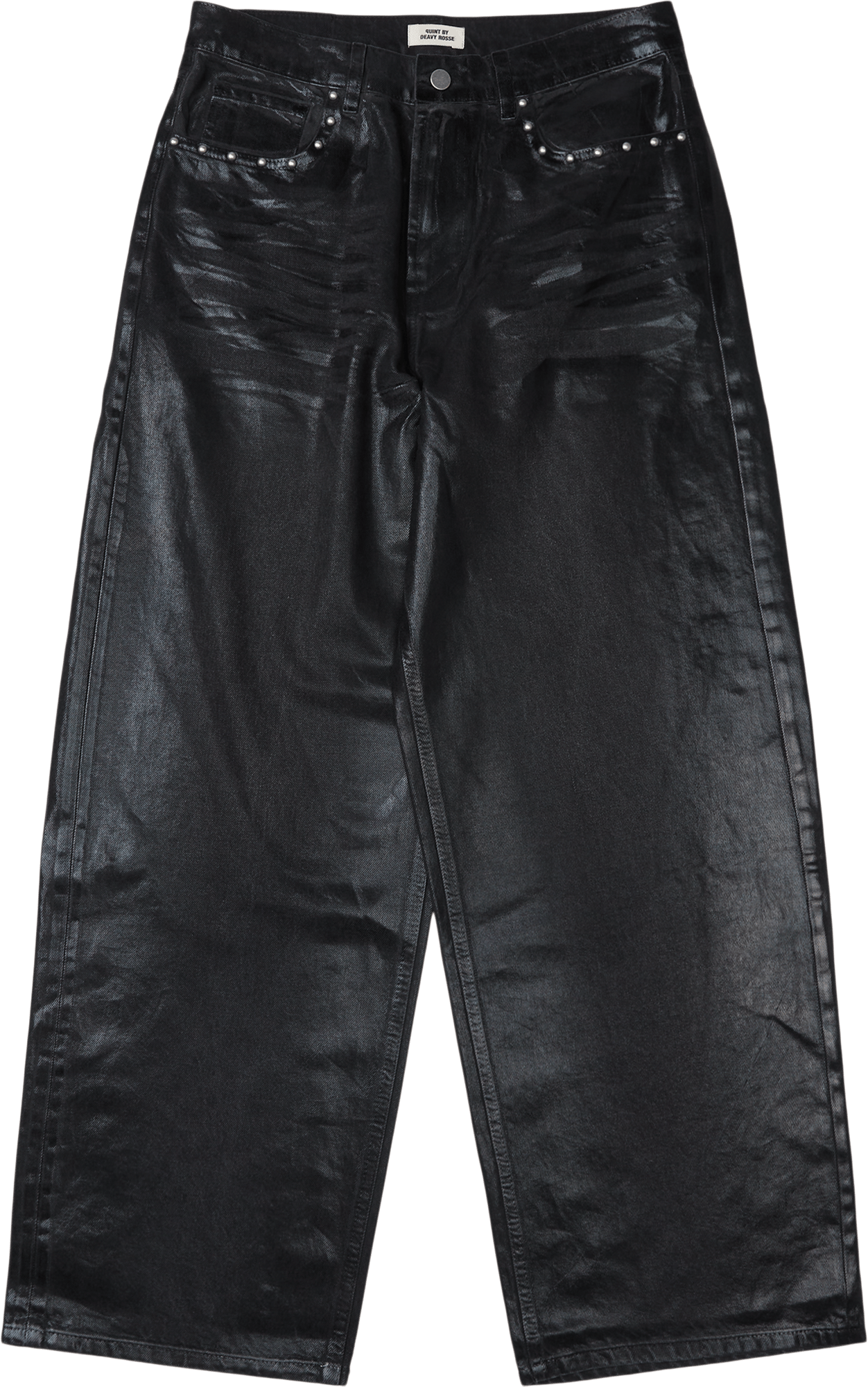 qUINT by Deavy Rosse Waxed Studded Jeans