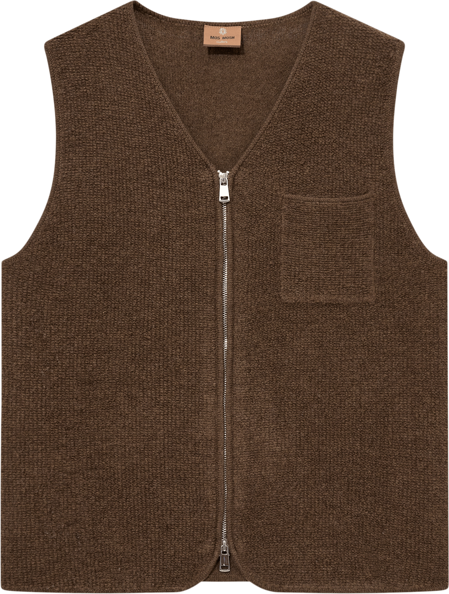 MOS MOSH GALLERY  CESS SOFT ZIP VEST KNIT 512110