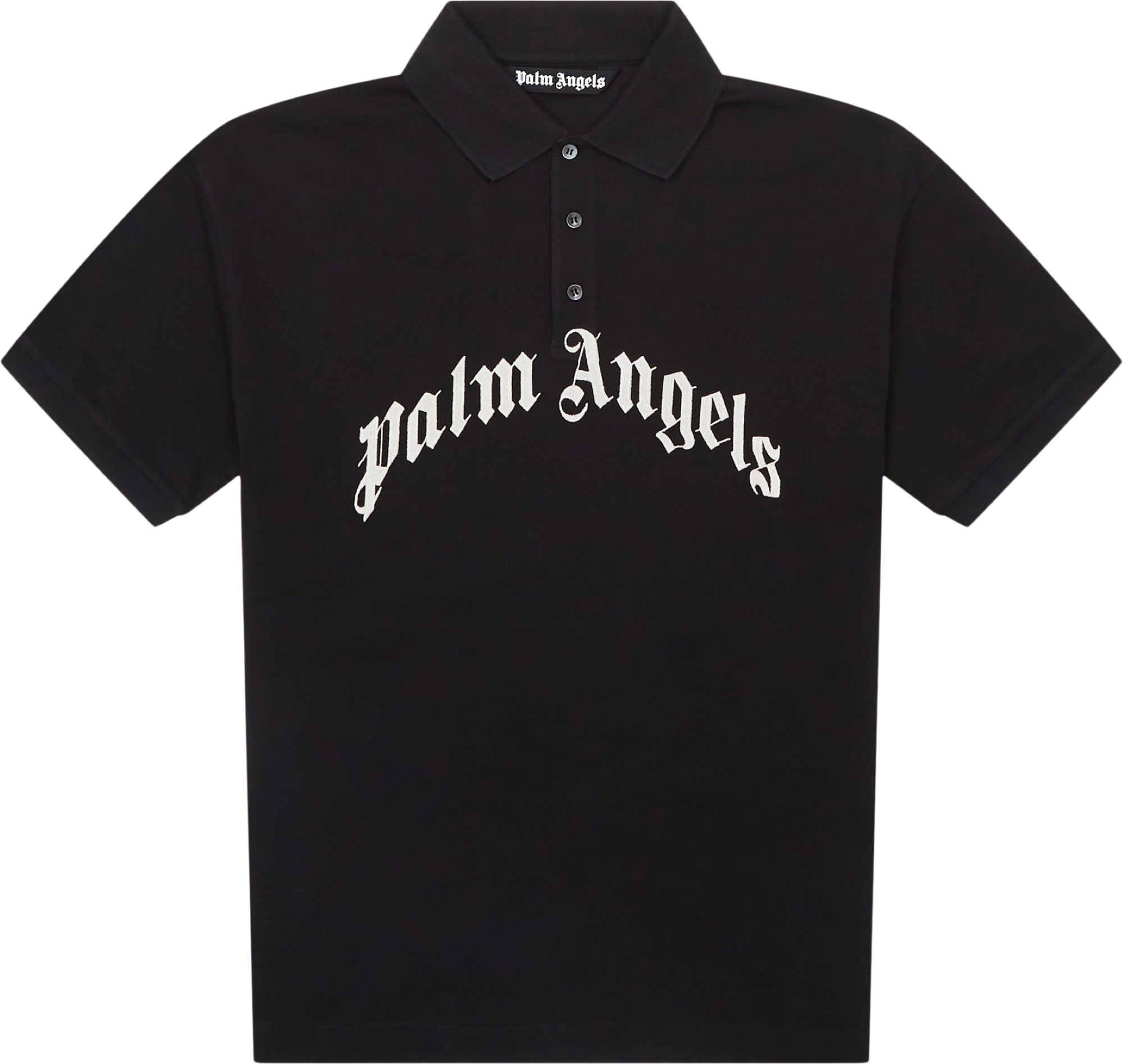 Palm Angels Curved Logo Polo T-shirt
