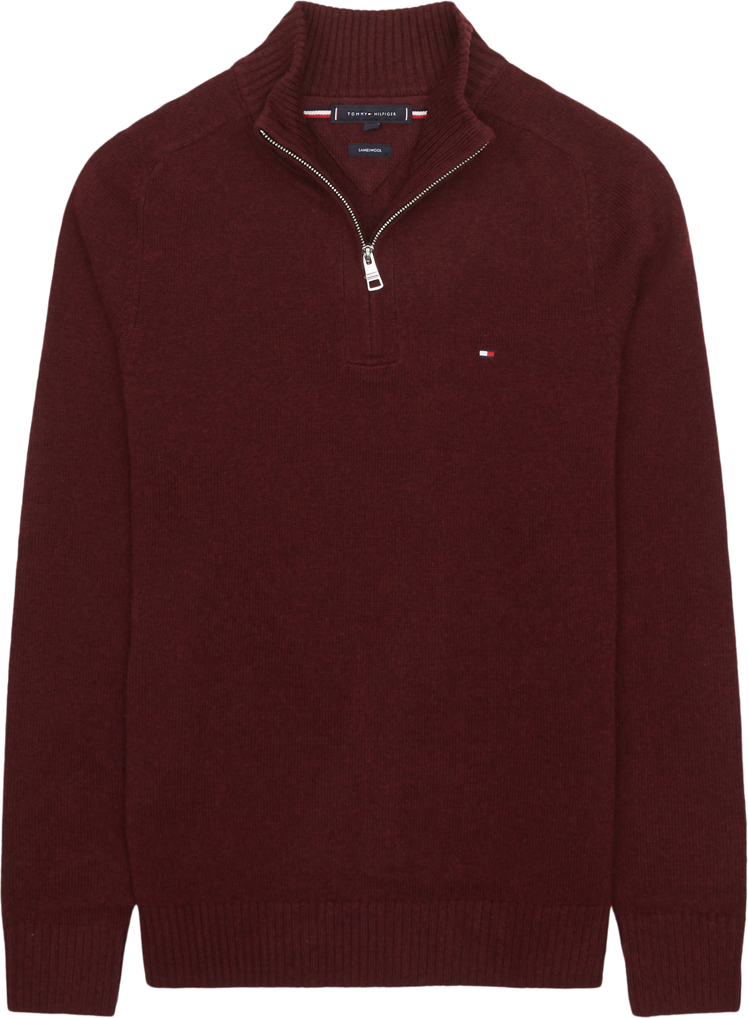 Tommy Hilfiger 36536 LAMBSWOOL ZIP MOCK STRIK