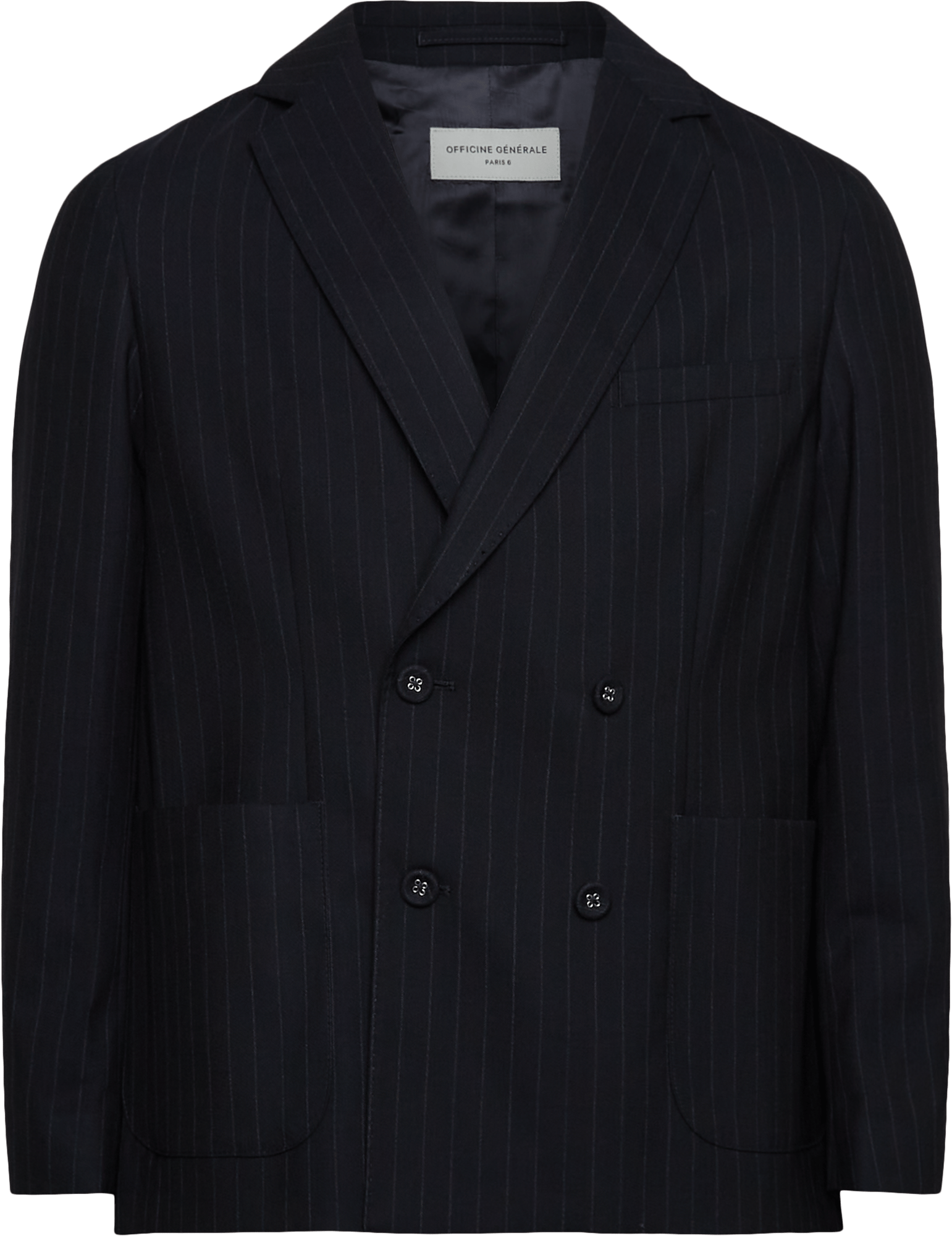 Officine Générale W26MTLG413 LEON ITL PINSTRIPE