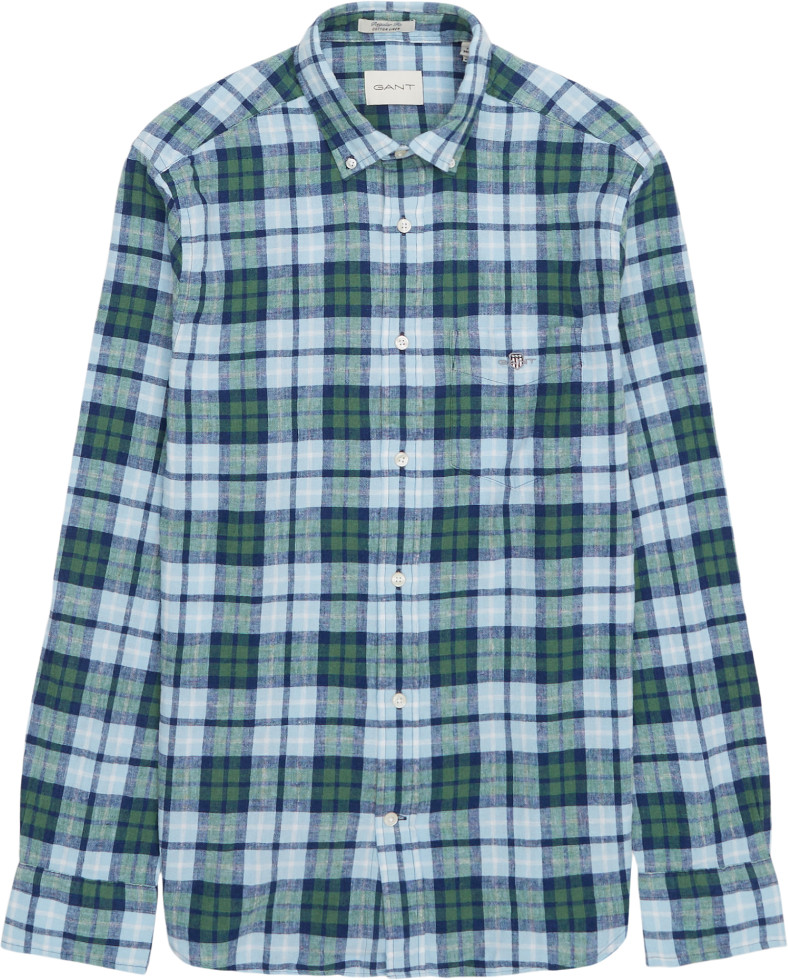 Gant Bomull Linne Rutig Skjorta