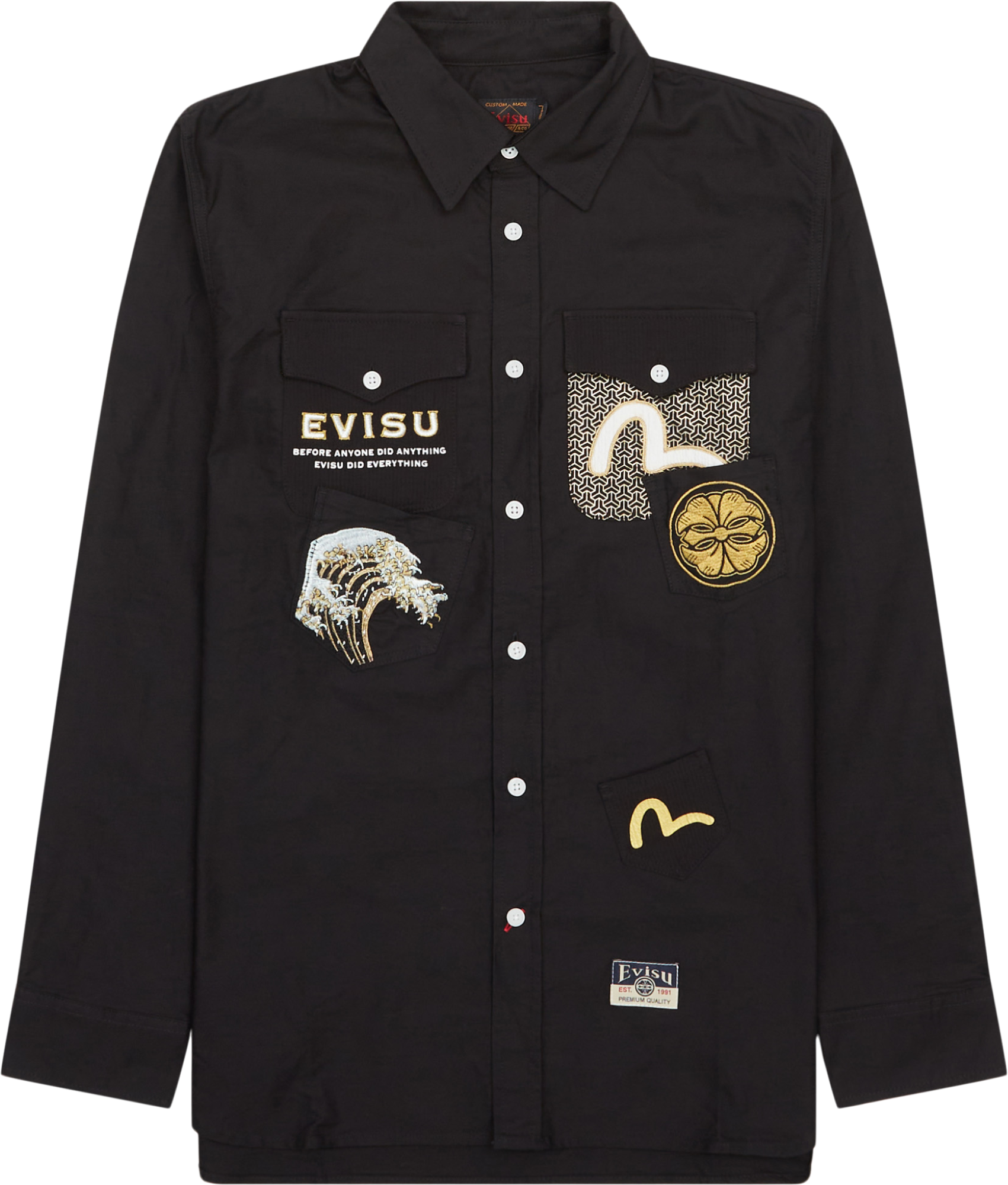 EVISU Logos N Wave Pocket Skjorte