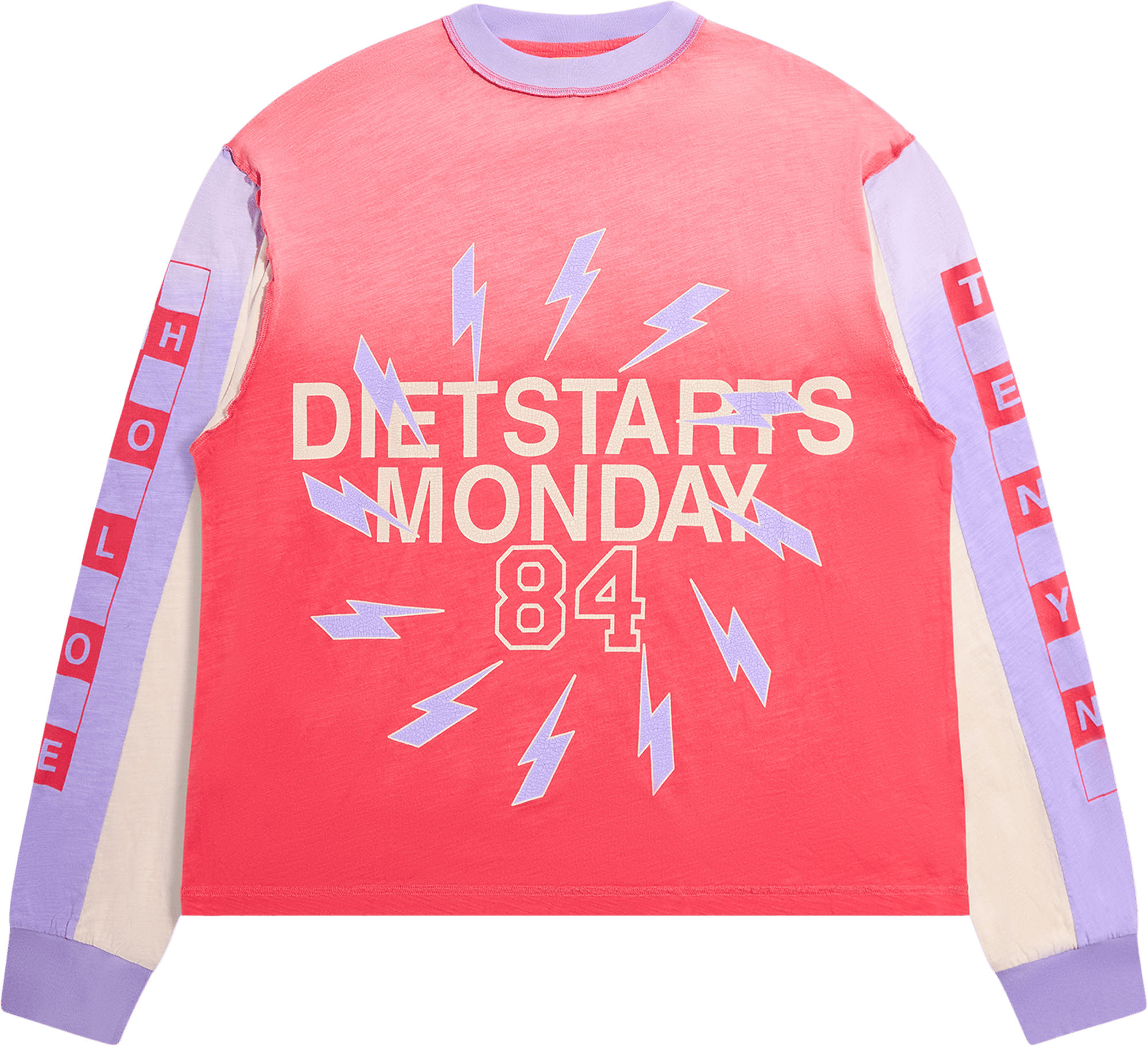 Diet Starts Monday Bolt Panel Long Sleeve T-Shirt