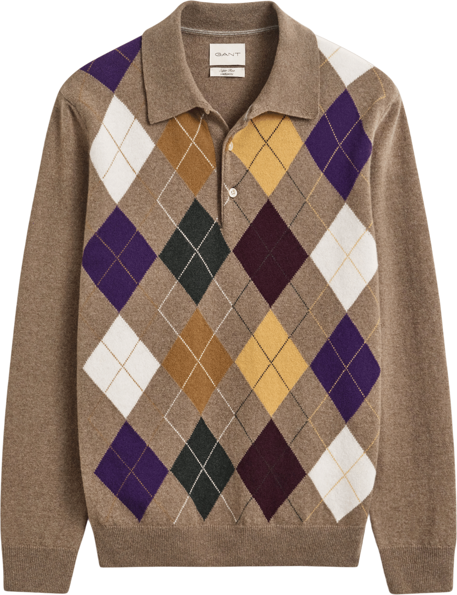 Gant SUPERFINE LAMBSWOOL ARGYLE POL