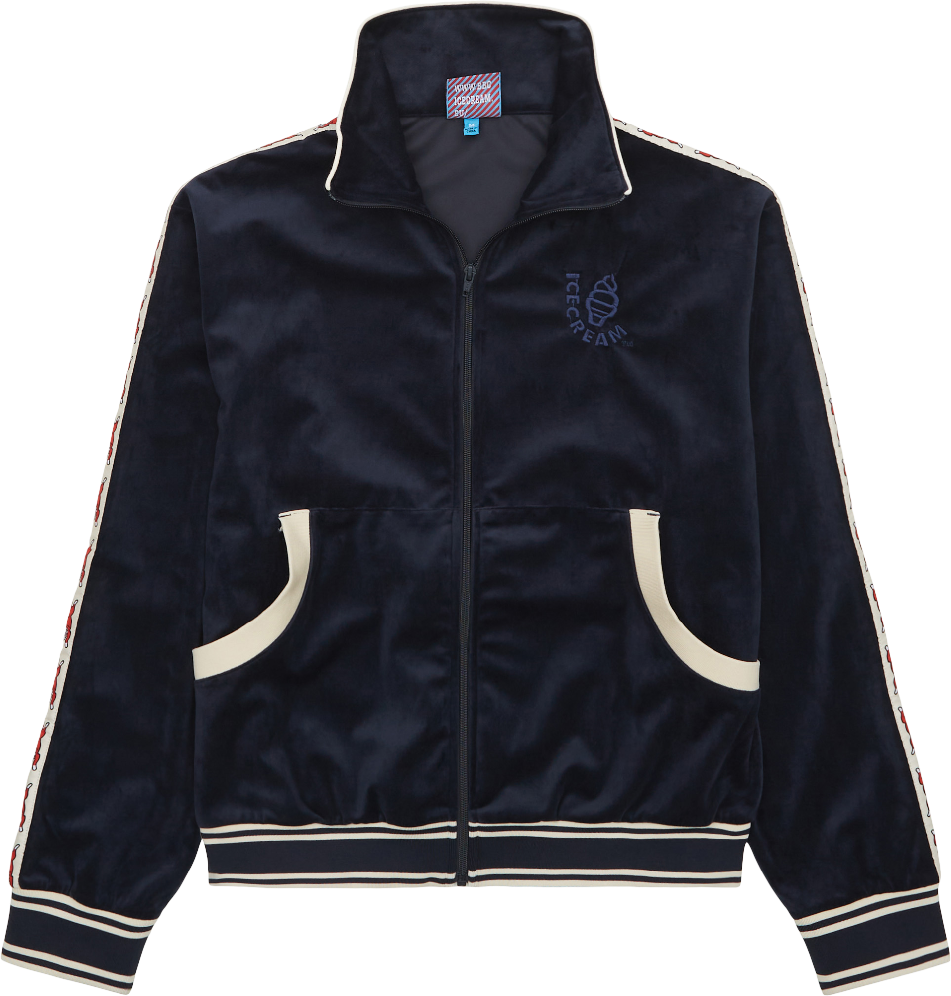 Icecream Velour Track Top Sweatshirt