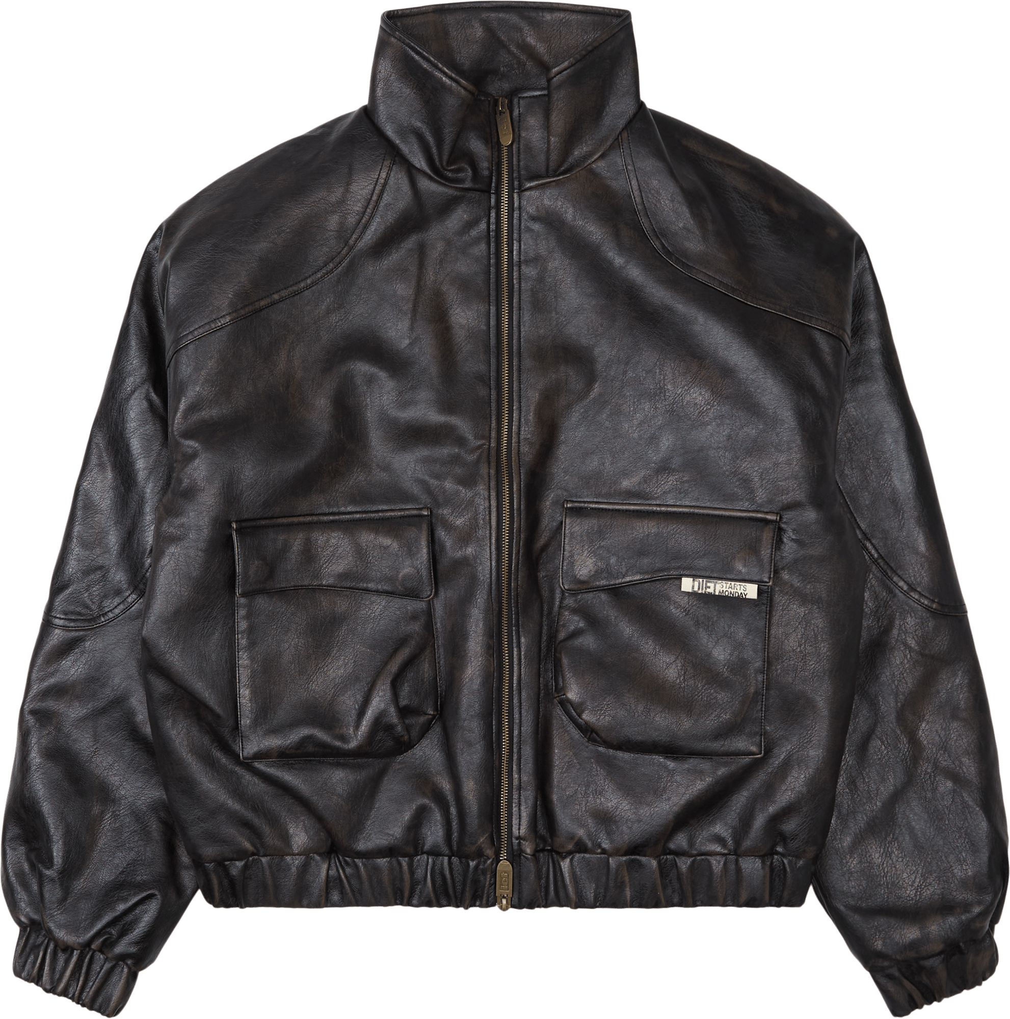 Diet Starts Monday Leather Bomber Skinn