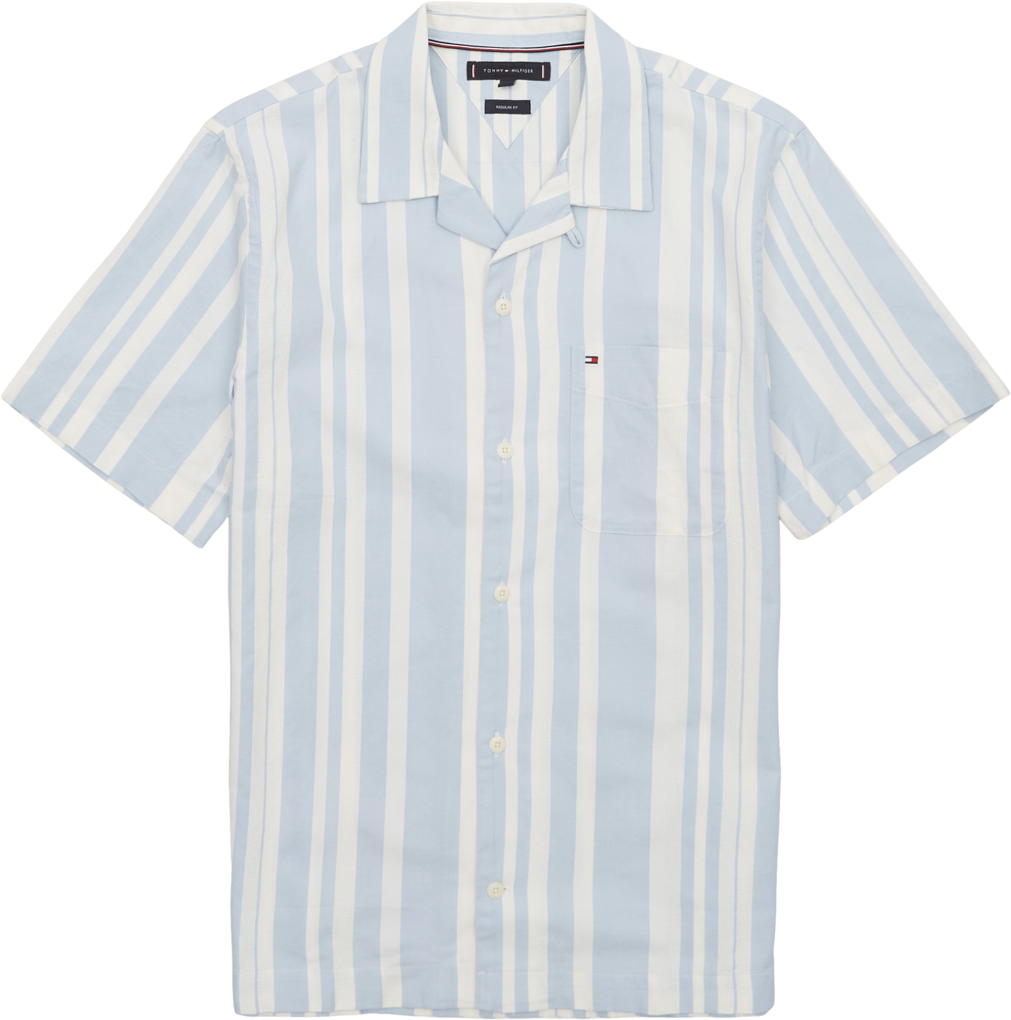 Tommy Hilfiger Striped Camp Collar Skjorte