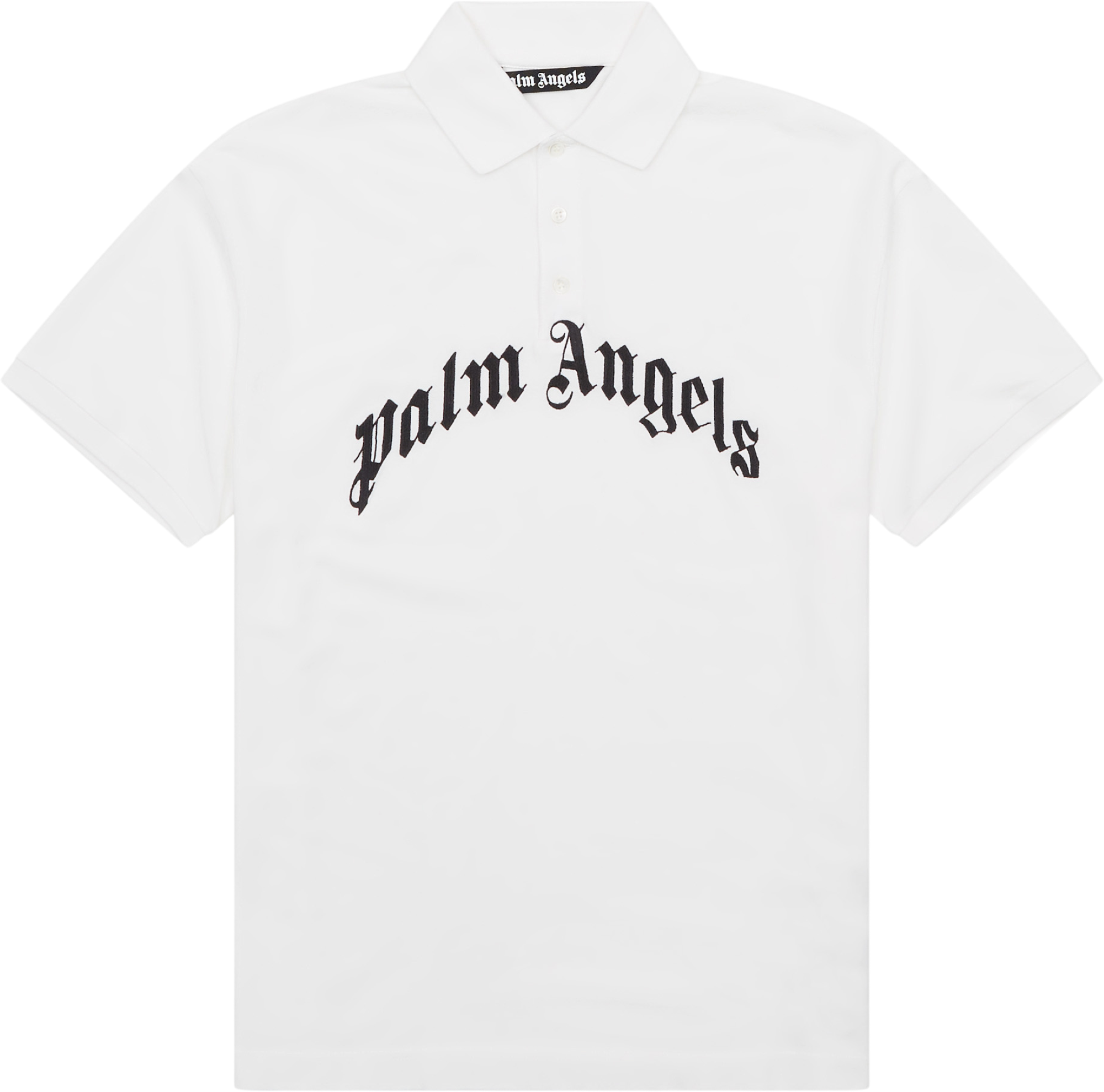 Palm Angels Curved Logo Polo T-shirt
