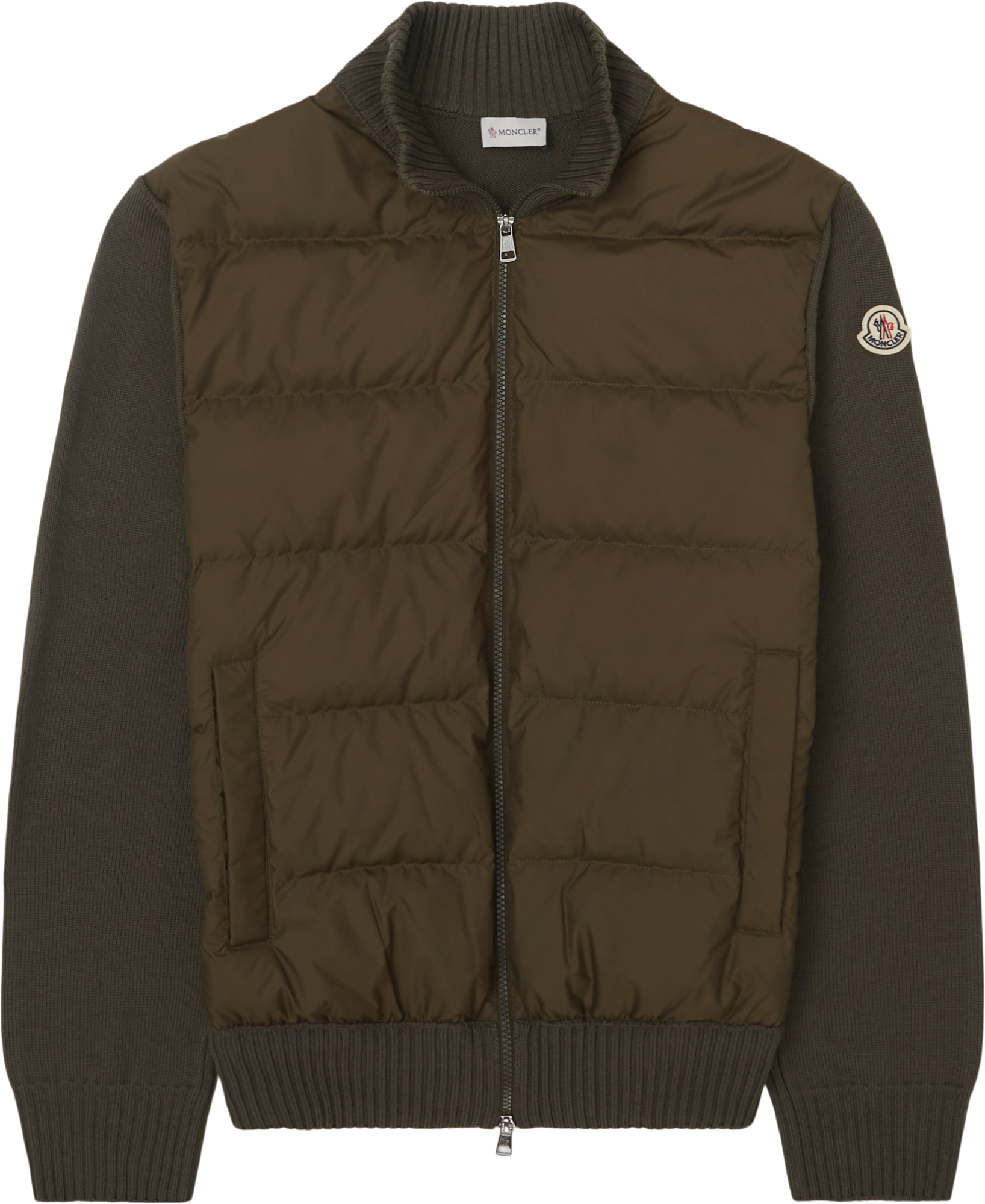 Moncler Padded Wool Zip-Up Cardigan