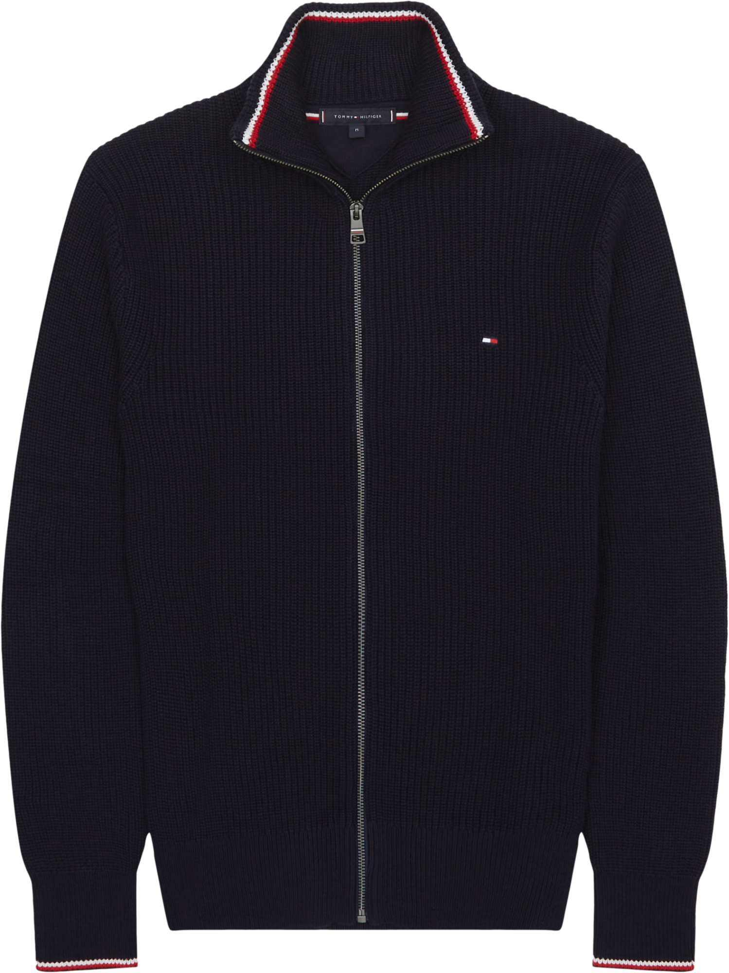 Tommy Hilfiger Rib Zip Through Strickat