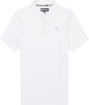 Tailored Fit / Tartan Polo T-Shirt / Hvid