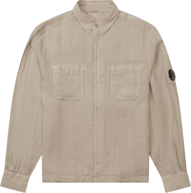 Regular Fit / Linen Overshirt / Sand