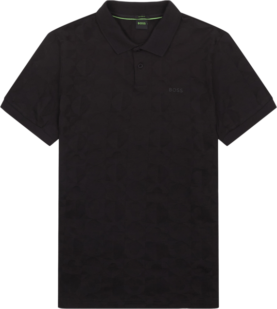 Relaxed Fit / Pirax Striped Polo T-Shirt / Sort