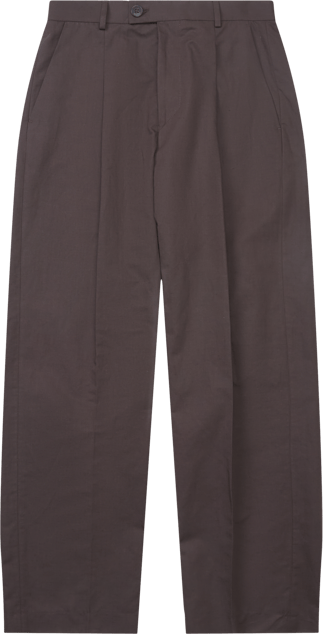 Relaxed Fit / Pleated Linen-Blend Bukser / Licorice
