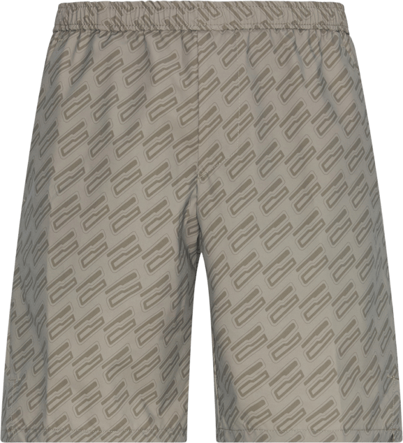 Regular Fit / Game Long Print Shorts / Khaki