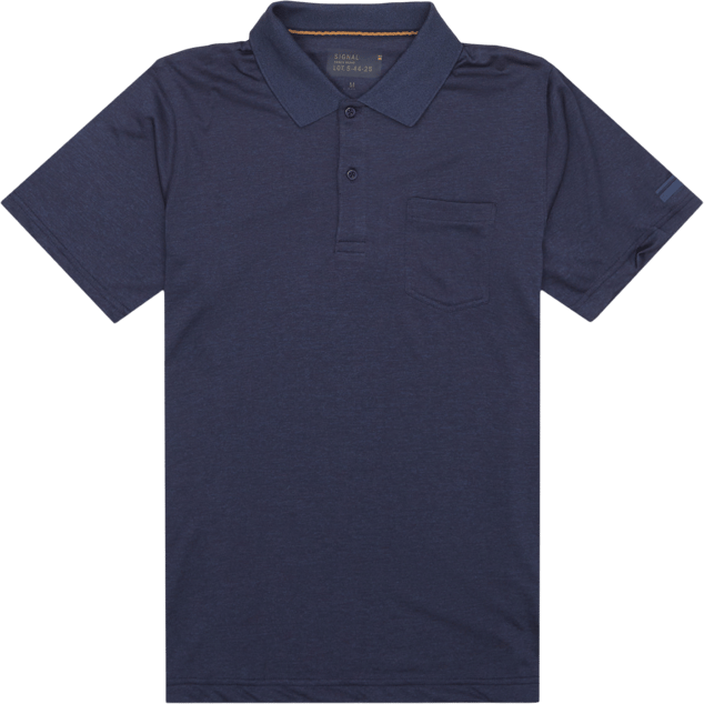 Regular Fit / Thomas Tech Polo T-Shirt / Navy Mel