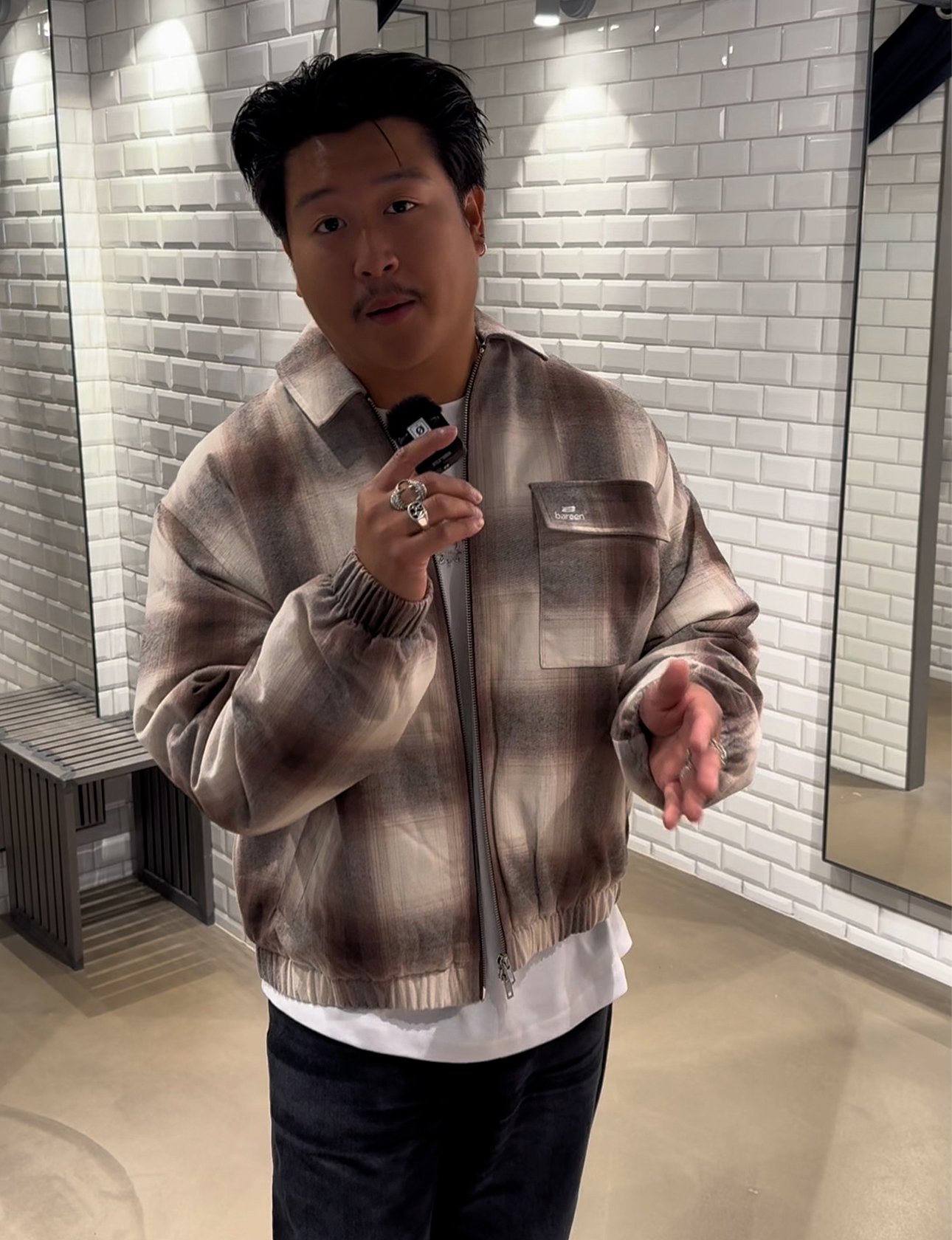 Jason styles a Bareen jacket