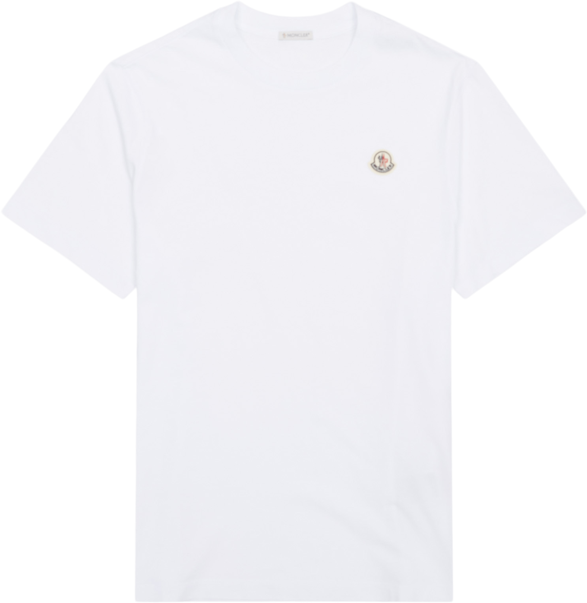 MONCLER Ｔシャツ ホワイト12A T-shirt made from 100% cotton, with a ribbed crew neck. Signature