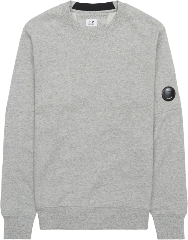 Diagonal Raised Fleece Crew Neck Sweatshirt | GRÅ | C.P. Company