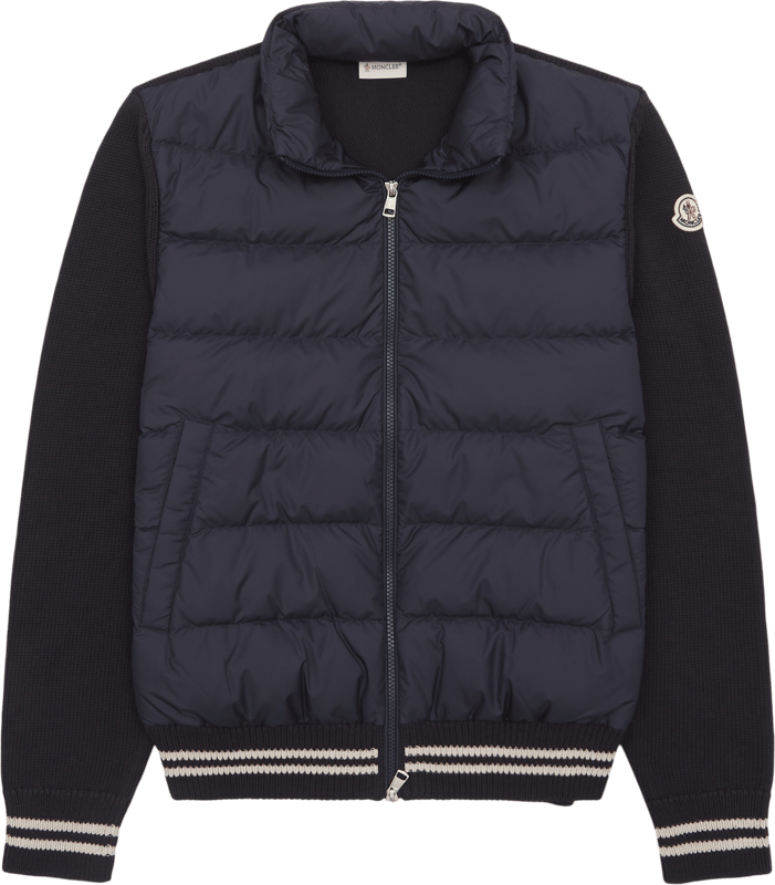極美品MONCLER \"CARDIGAN TRICOT\" ブラック L 確実正規 MONCLER モンクレール ニットブルゾン CARDIGAN TRICOT トリコ 9B00012